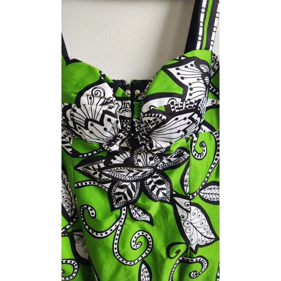 Muse Sleeveless Zipper zentangle floral Dress Women’s Size 8 - Picture 2 of 7